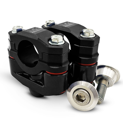 Ducati Desmo450 MX 26 APEX Anti Vibration Bar Mounts Black
