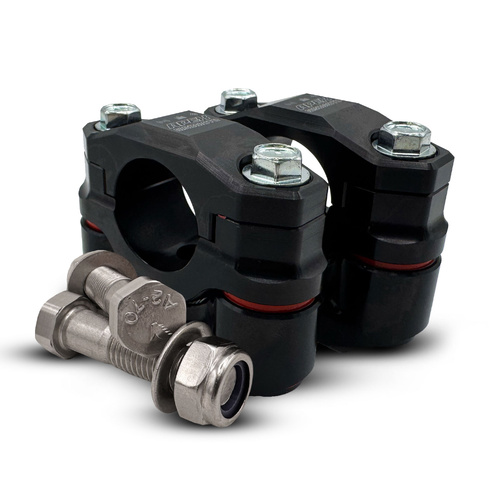 Yamaha YZ125/250 Apex Anti Vibration Bar Mounts Black